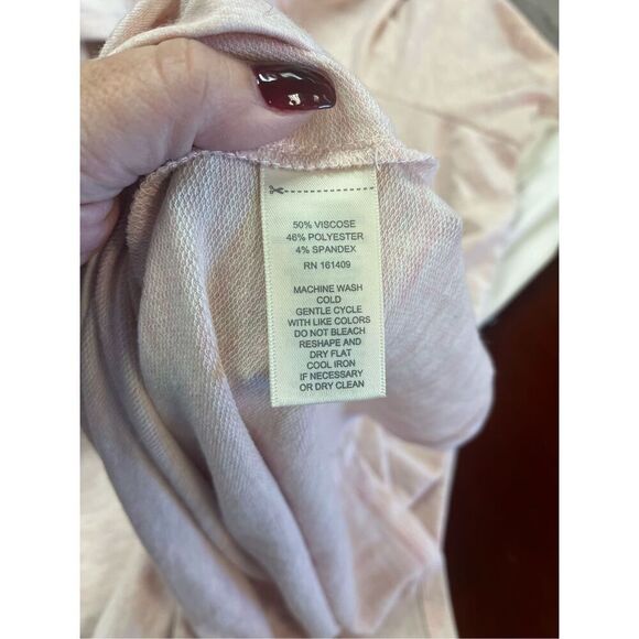 Greige Pink & Tan Space Dye Open Chest Cozy T-Shirt Dress sz 2X NWT - Picture 9 of 10